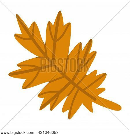 Isolated Vector Element. Autumn Leaf. The Print Is Used For Packaging Design, Fabric. Autumn. Fall