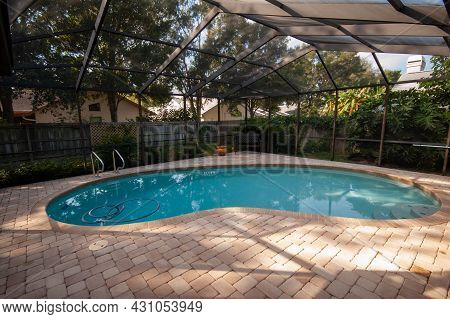 Inground Backyard Pool With Pavers In South Florida