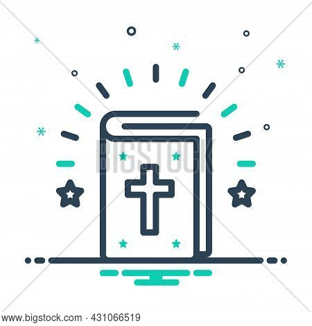 Mix Icon For Bible Authority Creed Doctrine Guidebook Faith Prayer Scripture Catholic Christianity