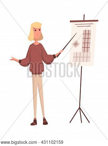 Builder Or Architect. Professional Character. Fename Engineer Thinking Present New Project Isolated 
