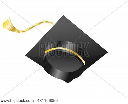 Graduation Cap. Element For Degree Ceremony And Educational Programs Design. Graduation University O