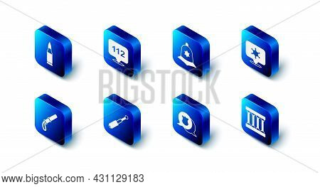 Set Telephone Call 112, British Police Helmet, Hexagram Sheriff, Prison Window, Police Badge, Telesc