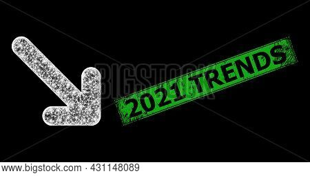 Glare Net Move Down Right Carcass With Light Spots, And Green Rectangular Dirty 2021 Trends Seal Imi