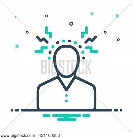 Mix Icon For Psychological Head Optimistic Brain Epileptic Apoplectic Depression Sickness Disease