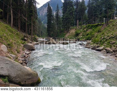 River In Bluewater Kalam Valley Beautiful Scenery For Wallpaper