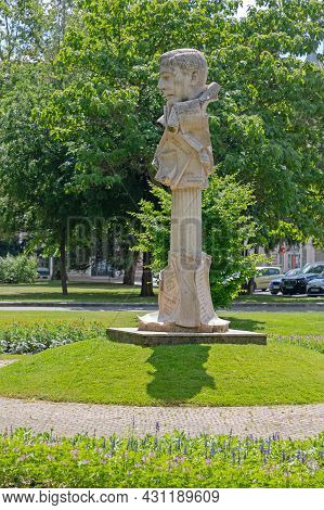 Szeged, Hungary - June 16, 2021: Statue Of Klebelsberg Kuno Politician Landmark At Szechenyi Park In