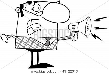 Delineato eccitato Business Manager