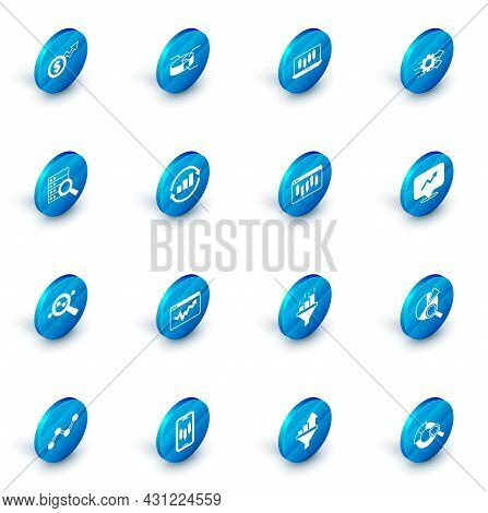 Set Pie Chart Infographic, Stocks Market Growth Graphs, Time Management, Server, Search Data Analysi