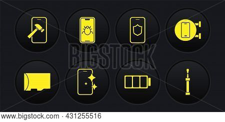 Set Micro Sd Memory Card, Phone Repair Service, Glass Screen Protector, Battery, Mobile With Shield,