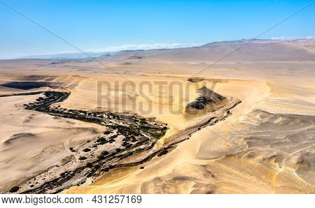 Aerial View Of The Canyon Of The Lost In Ica, Peru