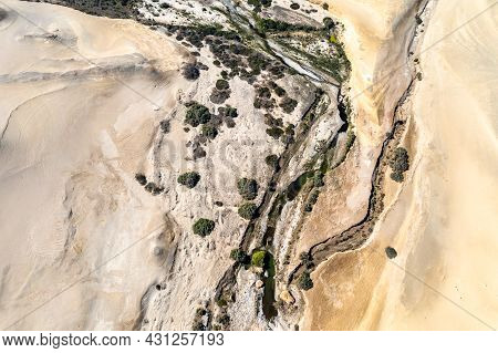 Aerial View Of The Canyon Of The Lost In Ica, Peru