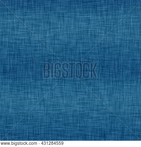Classic Blue Woven Stripe Masculine Shirt Fabric Texture. Navy Space Dyed Marled Melange Background.