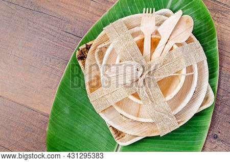 Kitchenware Made From Dried Betel Nut Leaf Palm, Natural Material. The Green Product Eco Friendly Co