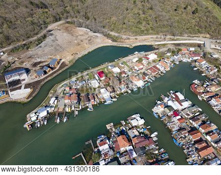 Aerial View Of Chengene Skele - Fishing Village (ribarsko Selishte) Near City Of Burgas, Bulgaria