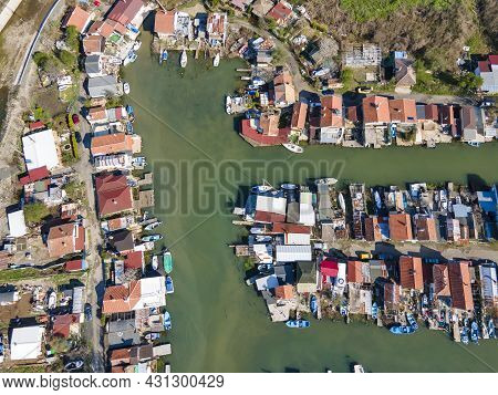 Aerial View Of Chengene Skele - Fishing Village (ribarsko Selishte) Near City Of Burgas, Bulgaria