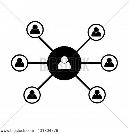 Affiliate Marketing Icon On White Background. Affiliate Program Sign. Affiliate Marketing Concept. F