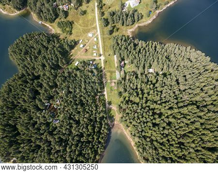 Aerial View Of Golyam Beglik Reservoir, Pazardzhik Region, Bulgaria