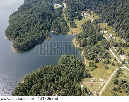 Aerial View Of Golyam Beglik Reservoir, Pazardzhik Region, Bulgaria