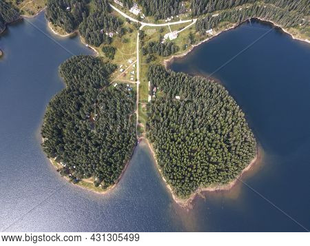 Aerial View Of Golyam Beglik Reservoir, Pazardzhik Region, Bulgaria