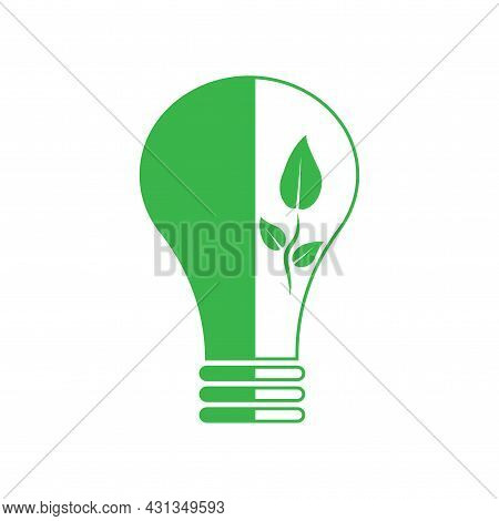 Bio Lamp Icon. Save Nature. Eco Product. Ecology Concept. Sustainable Development. Vector Illustrati