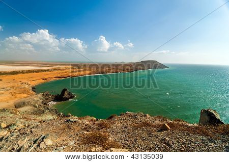 Ocean landskab i La Guajira