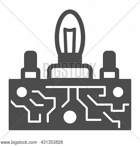 Lampas Pcb Control Solid Icon, Electronics Concept, Printed Circuit Board Lamps Vector Sign On White