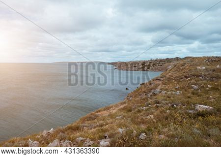 The Concept Of Boating, Recreation, Travel - Splashes Of Blue Water In The Rsea, Ocean, Mountains, S