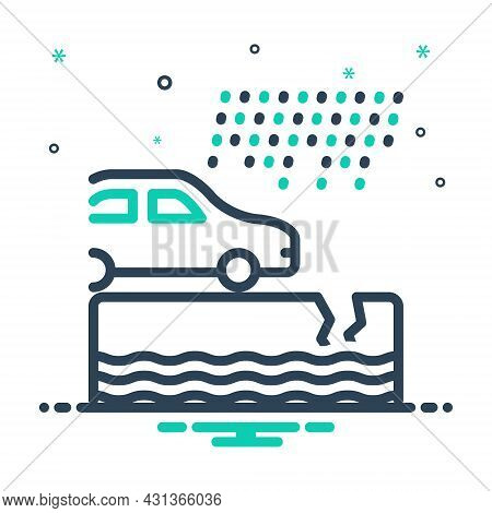 Mix Icon For Instance Example Paradigm Car Rain Event Incident Occurrence Case