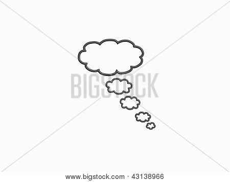 3d Black comics balloon