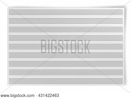 Blank Music Sheet  Isolated On White Background