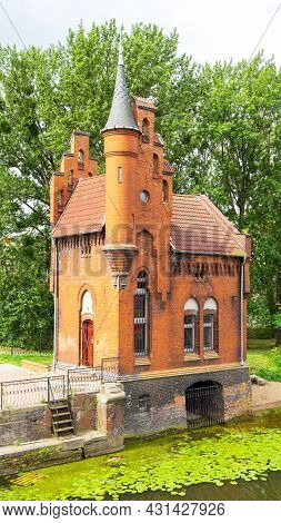House Of The Caretaker Of The Bridge On The Pregolya River, Kaliningrad, Russia. The Building Is In 