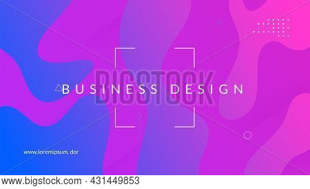 Abstract Layout. Multicolor Frame. Flow Landing Page. Pink Plast