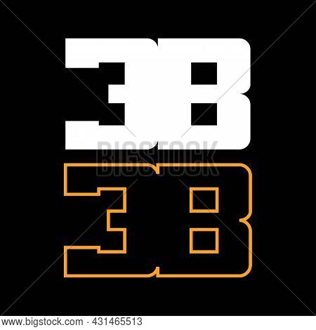 3b And 38 Initials Creative Minimalist Logo For Trademarks And Companies
