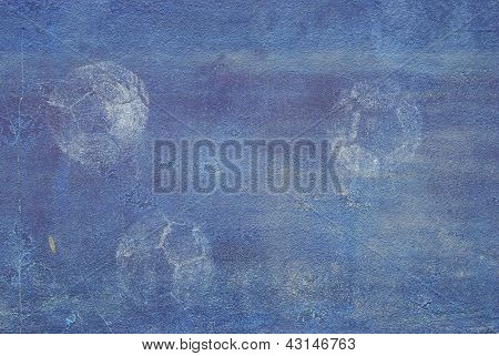 Il vecchio blu muro con Ball stampa Texture Background