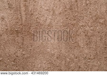 Pise Wall, Beaten Cob Wall, Rural Style For Background,