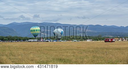 Stanesti, Gorj, Romania -  August 28, 2021:  General Image From The Air Rally, Stanesti Aerodrome, G