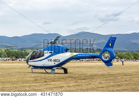 Stanesti, Gorj, Romania -  August 28, 2021:  Helicopter At The Aviation Rally, Stanesti Aerodrome, G