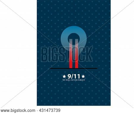 11 September- Illustration For Patriot Day Usa Poster Or Banner.