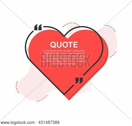 Set Quote Frames. Blank Template With Print Information Design Quotes. Vector Stock Illustration