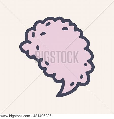 Speech Bubble Color Vector Doodle Simple Icon
