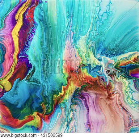 Abstract Background In Fluidart Style For Backgrounds, Banners, Posters, Paintings. Stock Illustrati