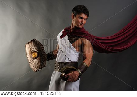 The Sexy Warrior Poses For The Photo.