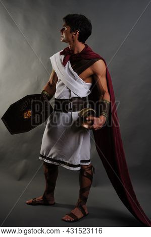 The Sexy Warrior Poses For The Photo.