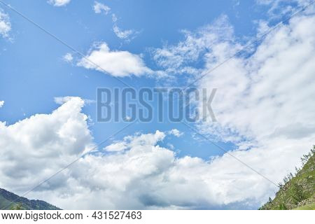 Vacation Landscape. Russian Altai Mountains. Multa Region. Holiday At Home. Staycation Concept. Long