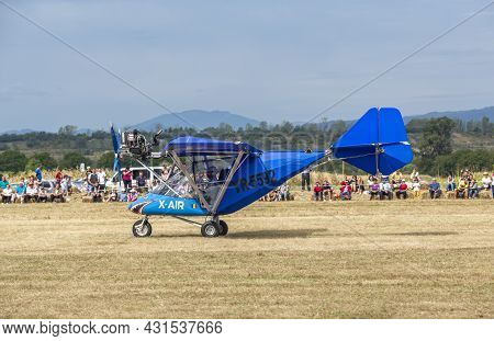 Stanesti, Gorj, Romania -  August 28, 2021:  Sports Light Aircraft At The Aviation Rally, Stanesti A