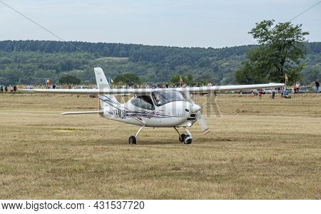 Stanesti, Gorj, Romania -  August 28, 2021:  Sports Light Aircraft At The Aviation Rally, Stanesti A