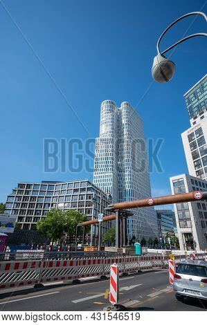 Berlin, Germany - August 12 , 2021 - View Of The Kaiser Wilhelm Memorial Church In Berlin.