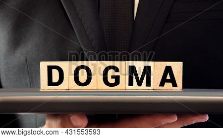Dogma Word Written On Wood Block, Concept