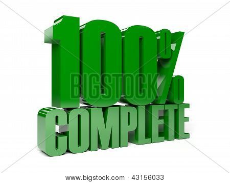 3D metin % 100 tamamlandı.
