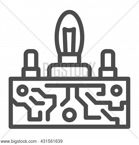 Lampas Pcb Control Line Icon, Electronics Concept, Printed Circuit Board Lamps Vector Sign On White 